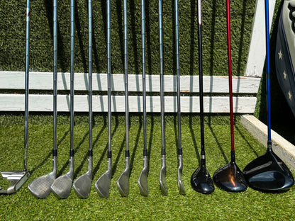 Titleist DCI 762 Irons, Cobra Driver, Odyssey White Ice Teron & Titleist Stars & Stripes Cart Bag