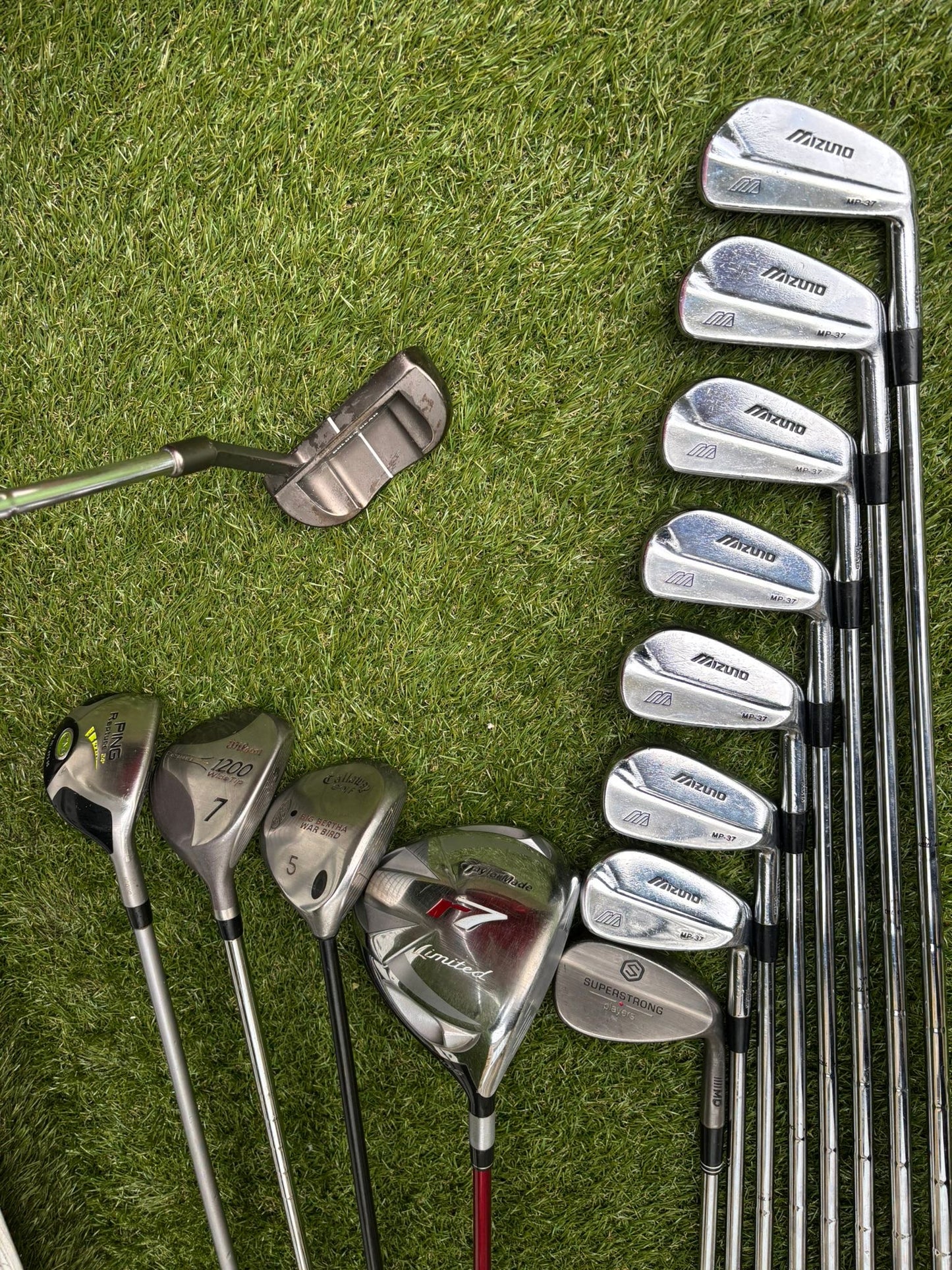 Mizuno MP-37 Forged Irons + PING Rapture Hybrid – Complete 13-Club Golf Set