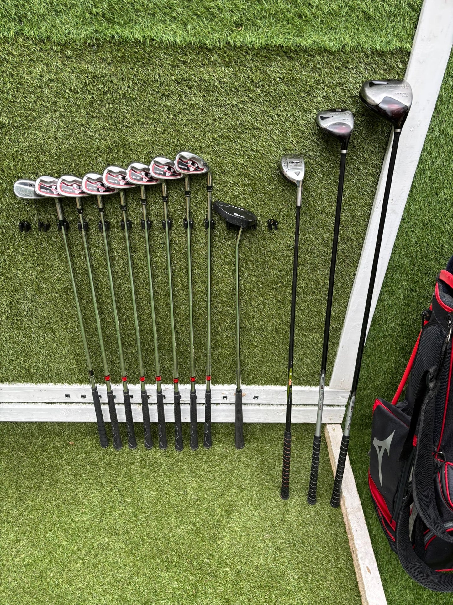 Wilson Deep Red Woods + Ram Concept Irons Set + Mizuno Stand Bag - Free P&P