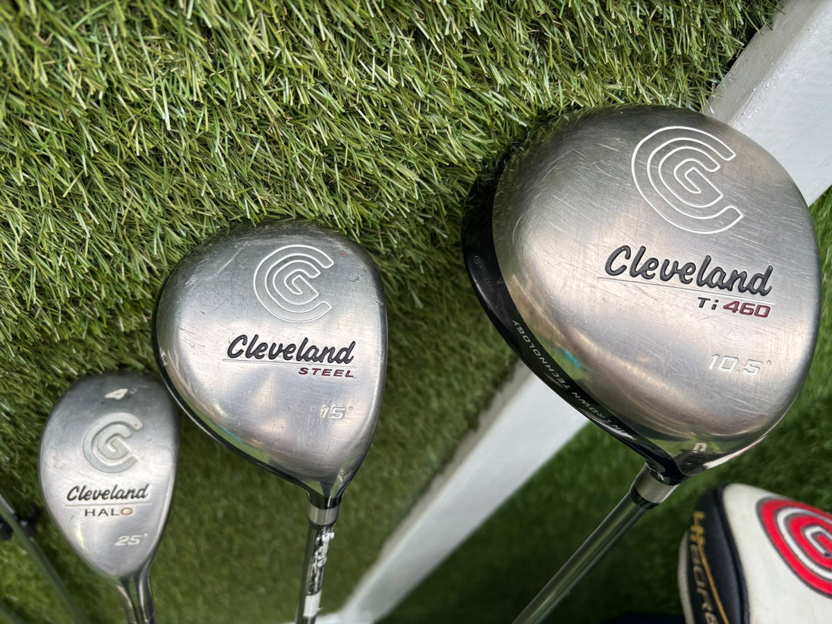 Cleveland Complete Golf Set – TA6 3–PW Irons, Ti460 Driver, Steel 15° Wood, HALO Hybrid & Cart Bag