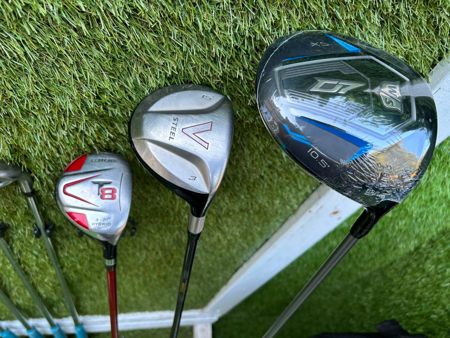 Cobra King S9 Irons, New Wilson Driver, TaylorMade Wood, New V Series Putter & Callaway Dry Waterproof Cart Bag Free P&P