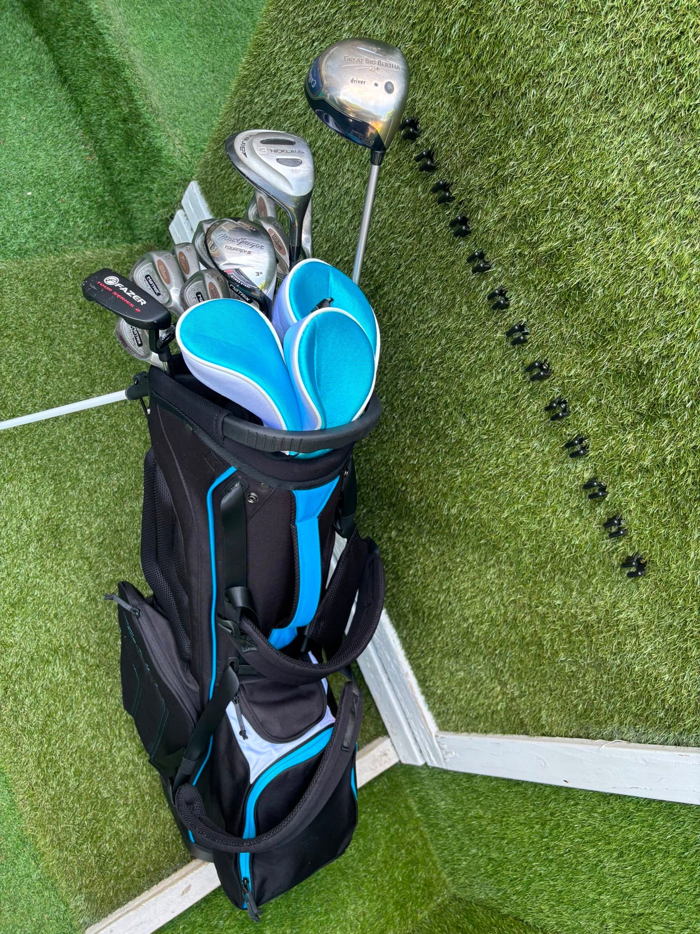 Wilson Matrix Irons 3-SW, Callaway Great Big Bertha Driver, Hybrid & Brand New Stand Bag