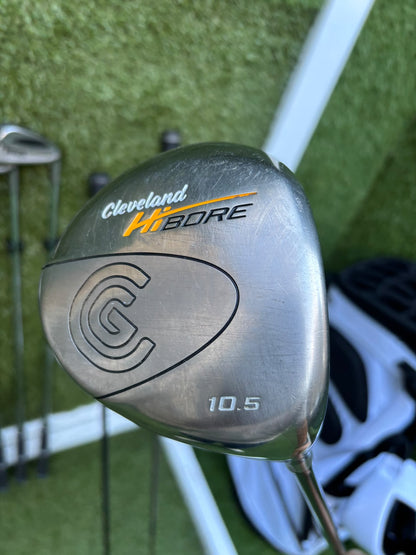 PING S59 4–PW Irons, Tour-W 52° Wedge, Cleveland HiBore Driver, Cobra 5 Wood, Mizuno Hybrid, MacGregor Putter & Stand Bag