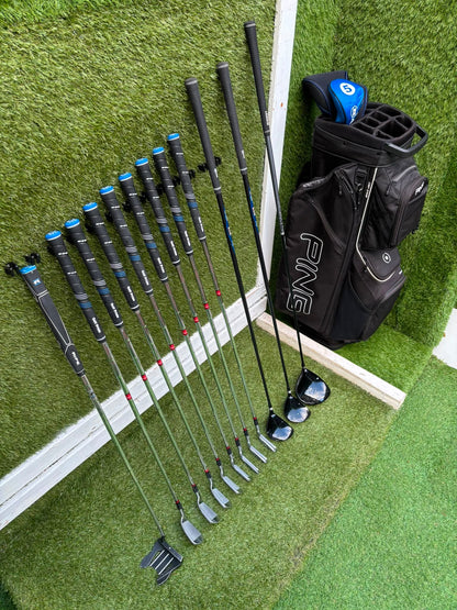 Ben Hogan Apex Edge Pro Forged Golf Set | Cobra FLY-XL Driver | Rife RG7 Putter | PING Traverse Cart Bag
