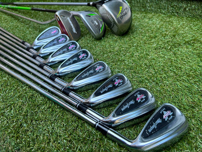 MacGregor V-Foil M565 Irons, Ping Driver, Ping Hybrid, TaylorMade Putter & Premium OUUL Camouflage Stand Bag