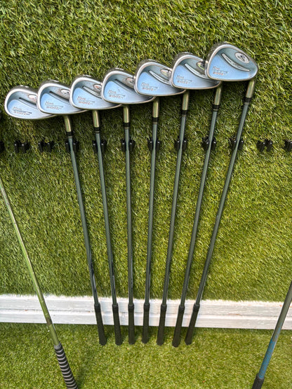 Cobra 3100 I/H Ladies Graphite Irons, Callaway Solaire Woods & RAM Force Cart Bag