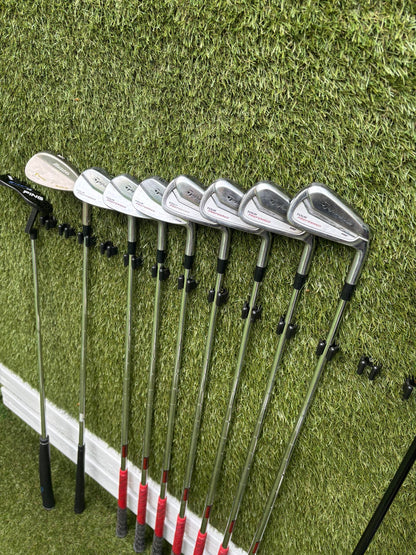 TaylorMade Tour Preferred MC Irons (4–PW) + Burner Driver, R9 Fairway, Callaway Hybrid, Ping Cadence Putter & TaylorMade Bag