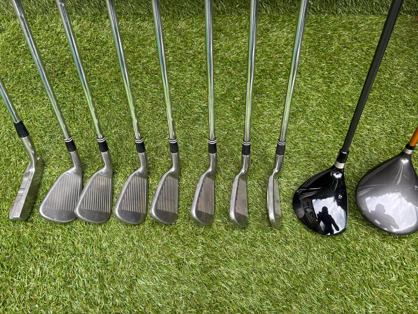Cleveland CG7 Tour Irons, TaylorMade R9 Hybrid, Cleveland Launcher Driver & Ping Bag