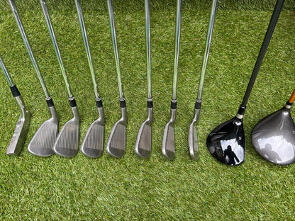 Cleveland CG7 Tour Irons, TaylorMade R9 Hybrid, Cleveland Launcher Driver & Ping Bag