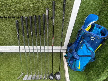 PING Eye2 Red Dot Irons, PING Zing 1 Iron, Wilson Driver, MaxFli 3 Wood & Nike Vapor X Stand Bag