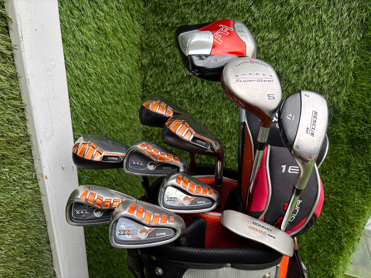 Hippo XXL Golf Set with Callaway FT-i Draw Driver, TaylorMade Rescue & Hex Stand Bag