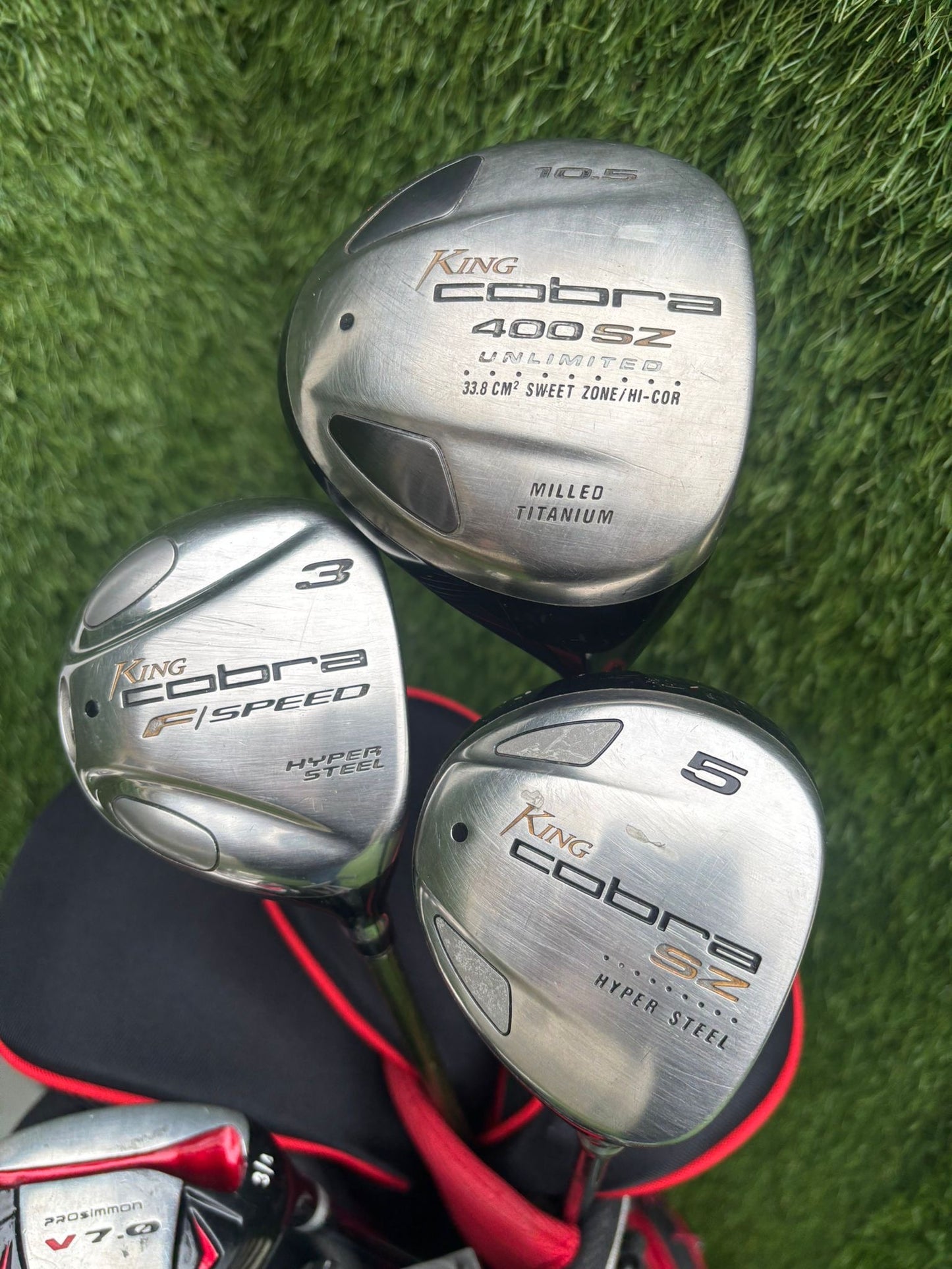 TaylorMade AeroBurner Irons + Cobra Woods + Nike Stand Bag