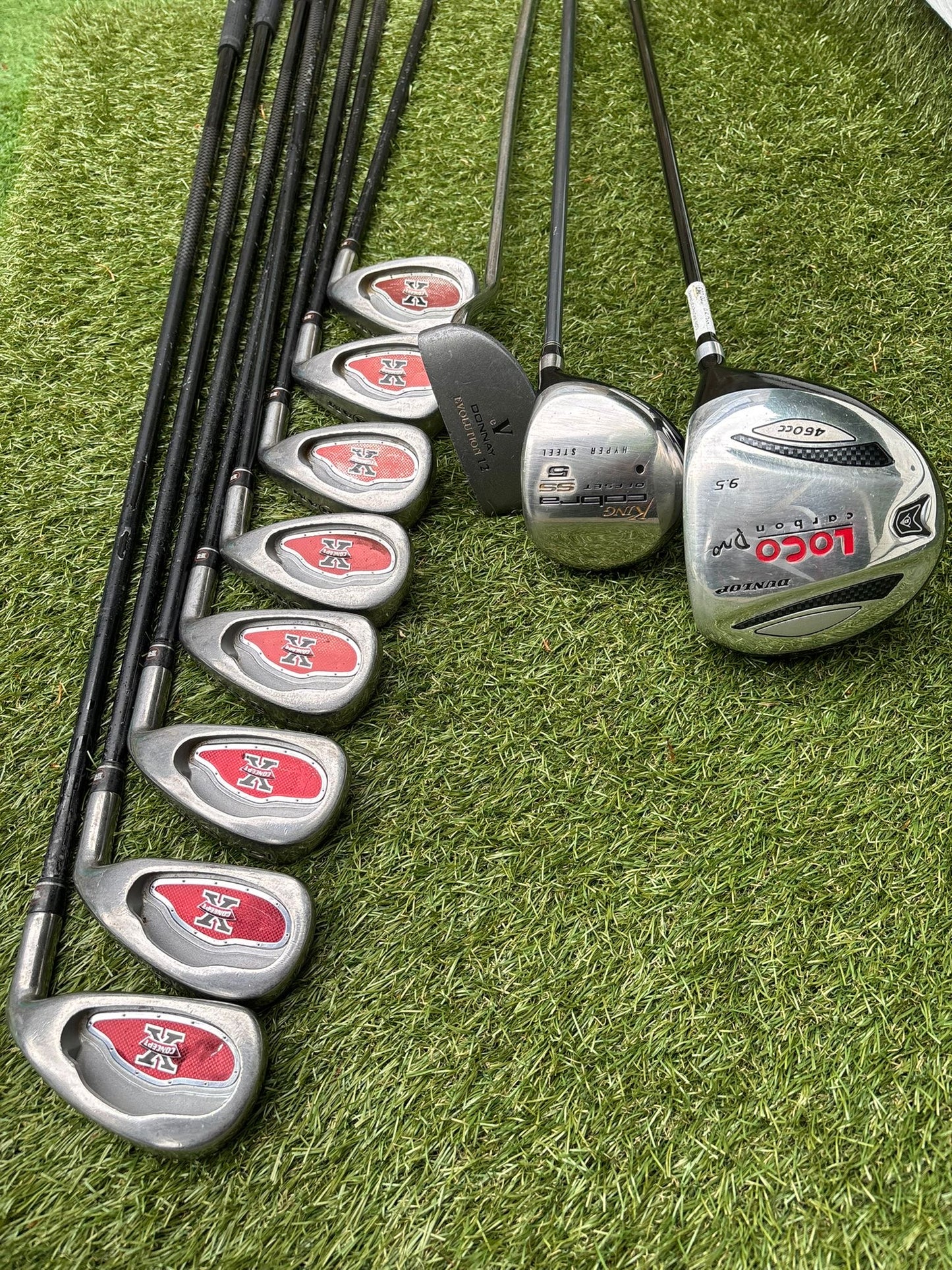 RAM X Concept Graphite Irons, Cobra SS 5 Wood & Dunlop Stand Bag Golf Set