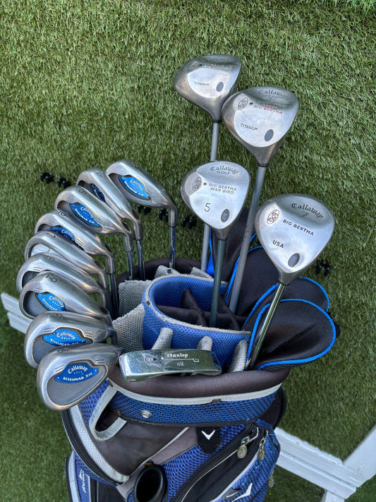 Callaway Steelhead X-16 Irons (3–SW) + Big Bertha Woods & Callaway Bag