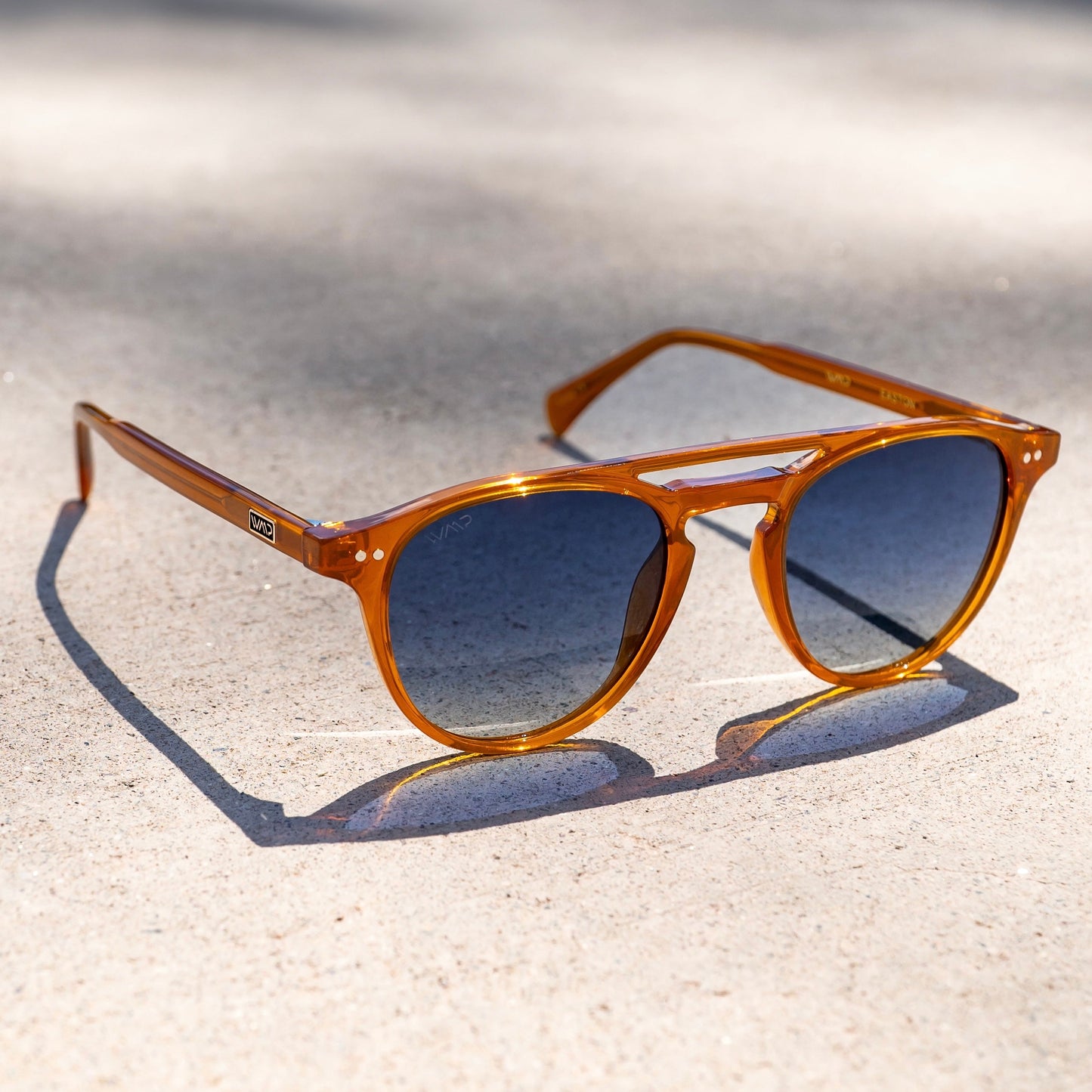 EASTON Men's Round Trendy Sunglasses in Desert Orange by WMP Eyewear