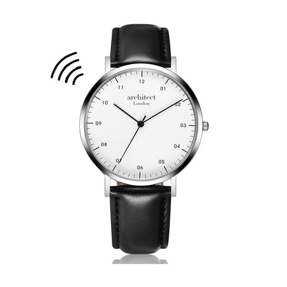 Contactless Payment Watch - Men's Architect Zephyr + Jet Black Strap + Modern Font Engraving