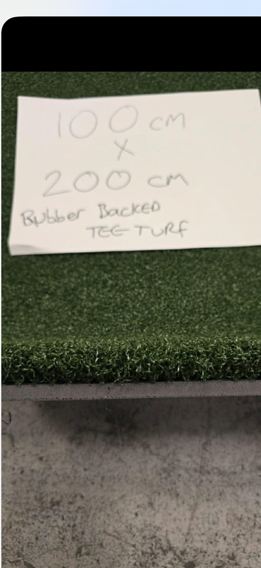 Tee Mat Rubber Backed Grass 100 x 200 cm off cut - 40% reduced from retail - Free UK Delivery