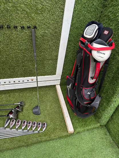 Wilson Deep Red Woods + Ram Concept Irons Set + Mizuno Stand Bag - Free P&P