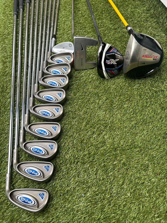 PING G5 Irons, Callaway XR 5 Wood, Nike SQ Dymo Driver, Vokey Wedge & Brand New Waterproof Stand Bag Golf Set