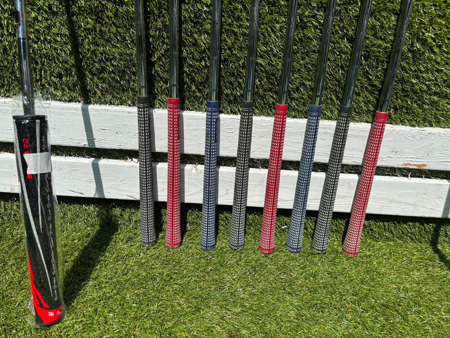 Titleist DCI 762 Irons, Cobra Driver, Odyssey White Ice Teron & Titleist Stars & Stripes Cart Bag