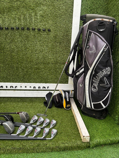 Dunlop MAX Irons + Wilson Deep Red Driver + St Andrews 3 Wood + Inesis Hybrid + Callaway Stand Bag – 13 Clubs