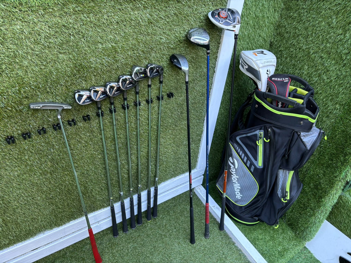 TaylorMade M2 6–SW Irons, R1 Driver, Cobra 3 Wood, Rescue Hybrid, PING Putter & TaylorMade Bag