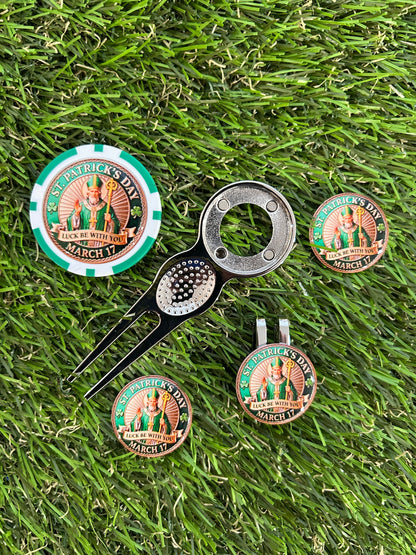 St Patrick’s Day Traditional metal pitchfork Combo Set with Poker Chip