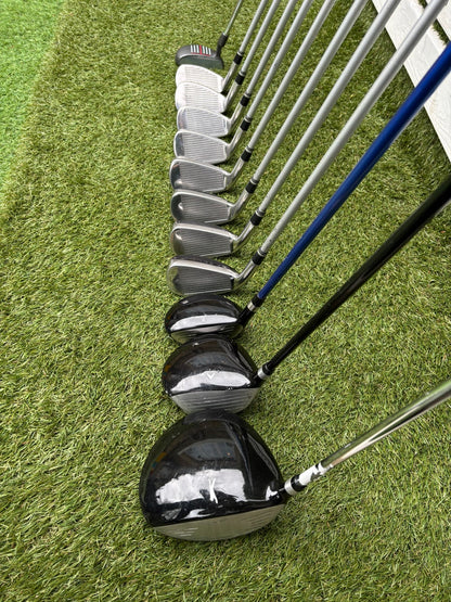 Slazenger Big Ezee Iron-Wood Golf Set V300 Driver Hybrid Stand Bag Free P&P