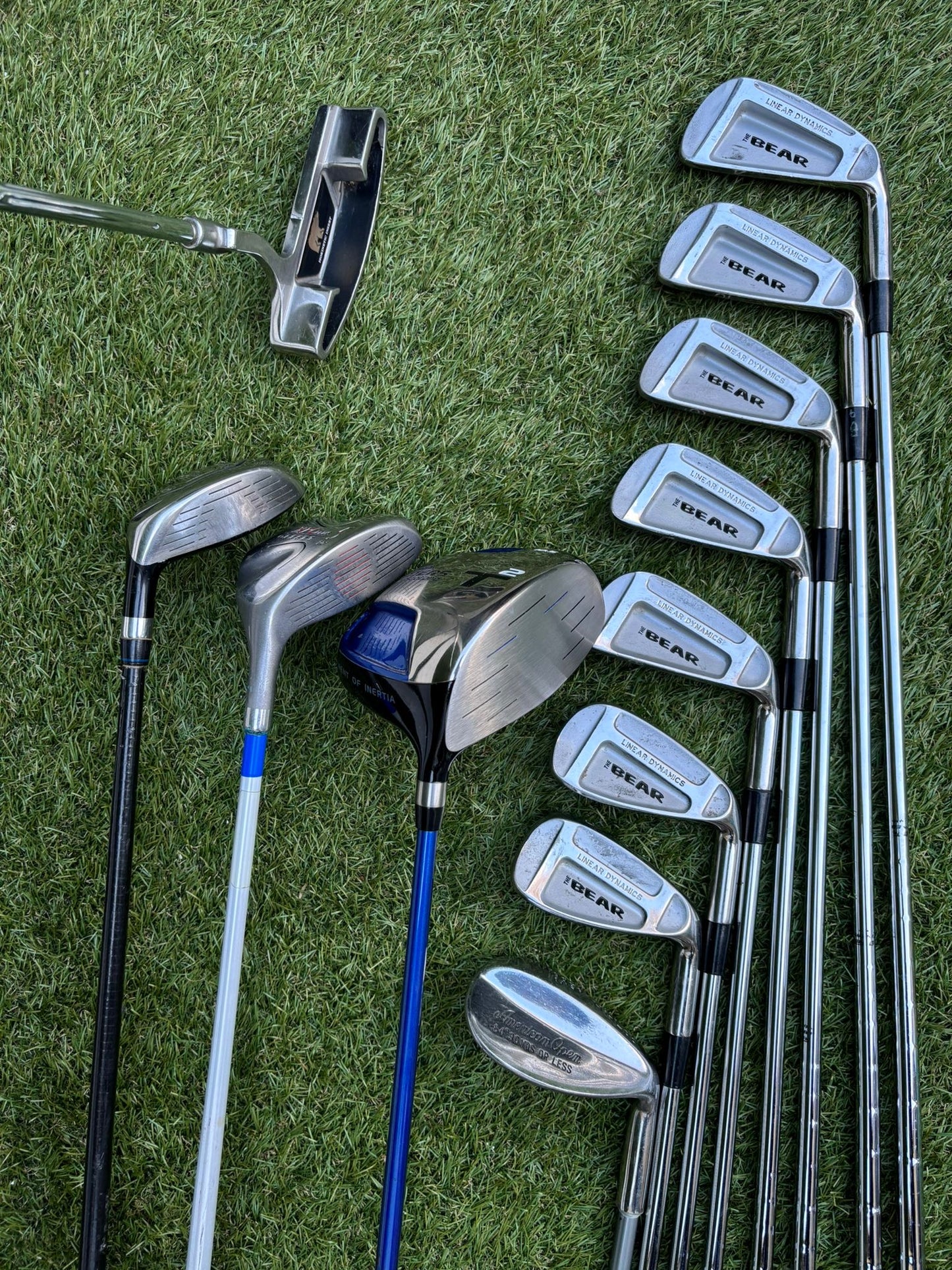 Jack Nicklaus Bear Iron Set + John Letters Driver + Woods + Bag – Full Starter Setup