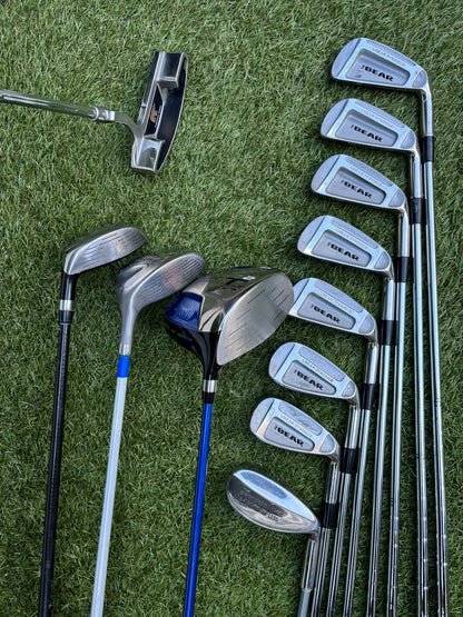 Jack Nicklaus Bear Iron Set + John Letters Driver + Woods + Bag – Full Starter Setup