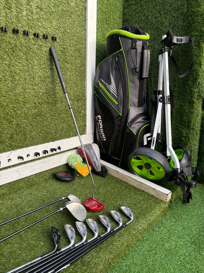 Ben Sayers M9 Full Graphite Golf Set + Forgan Bag + Matching Trolley