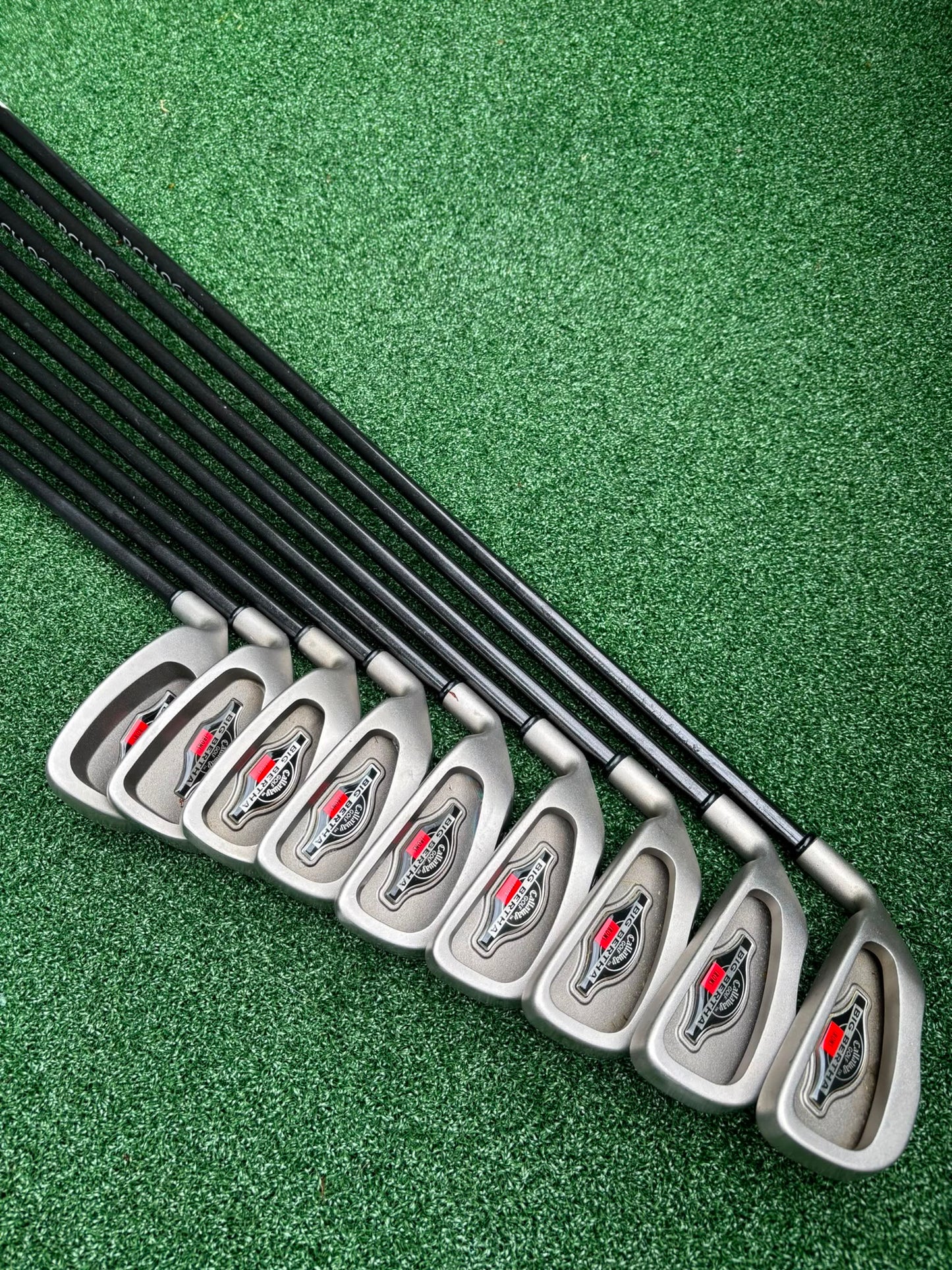 Callaway Big Bertha Left-Handed Golf Set – 3–SW Graphite Irons + 2 Drivers, 3 & 5 Woods