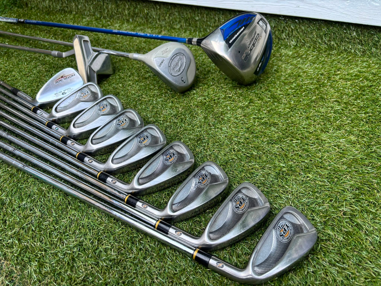 PowerBilt TPS 7.0 Irons, Cobra Driver, Slazenger 3 Wood & TaylorMade Cart Bag – Complete Golf Package