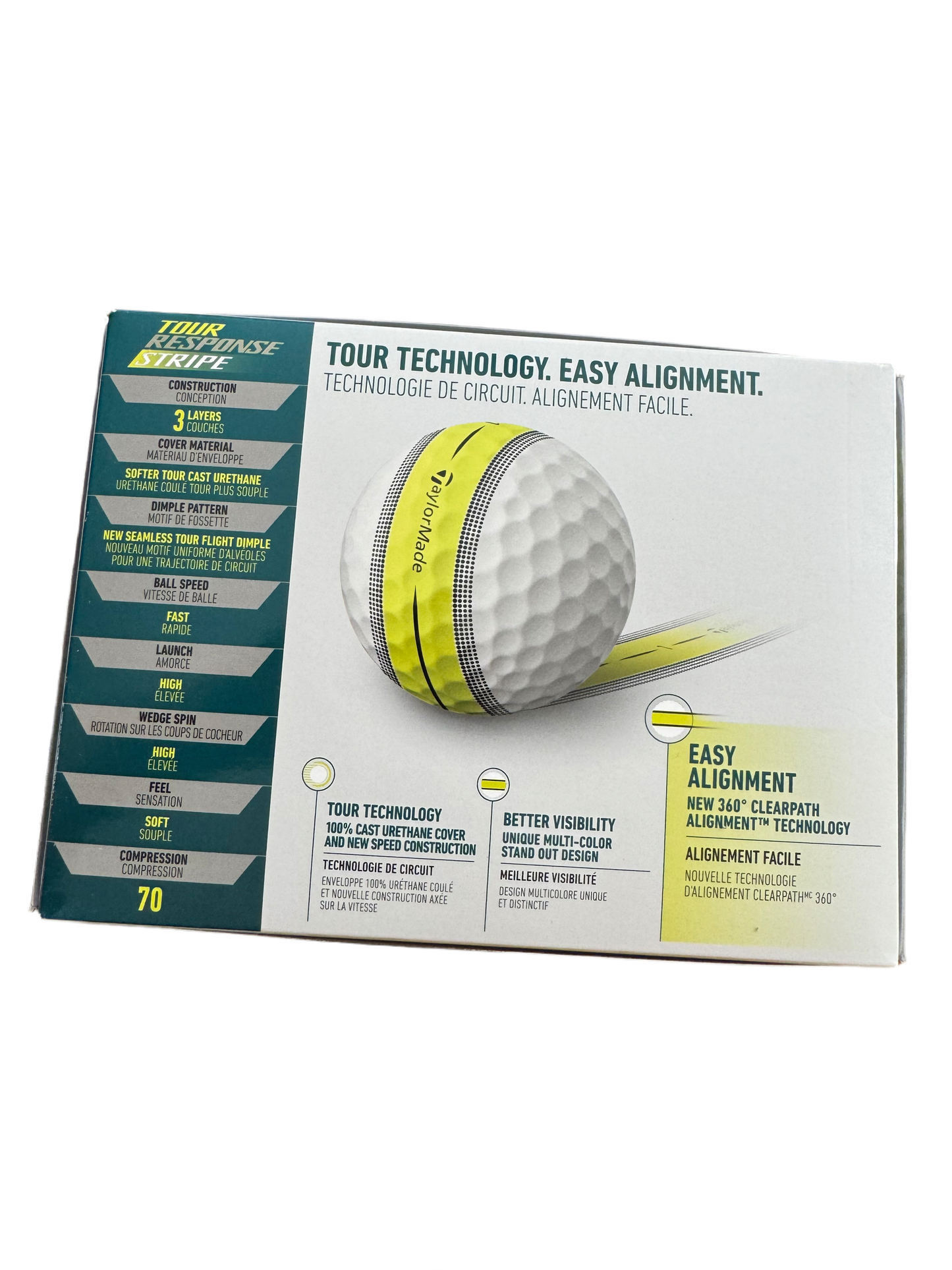 Taylormade Tour Response Multicolour Stripe Golf Balls - 12 Balls Included