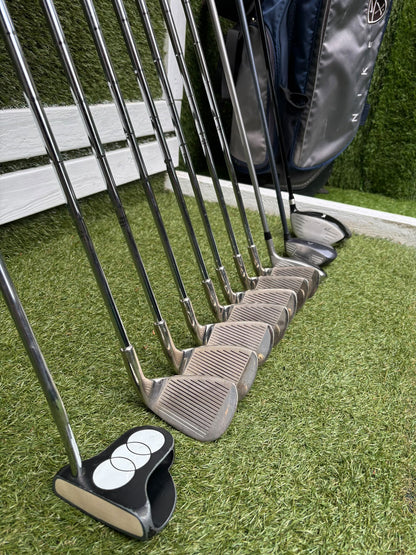 Left-Handed Complete Golf Set – Regal Pro Orbit Irons, PING i15 Hybrid, Callaway Steelhead III & Nike Stand Bag
