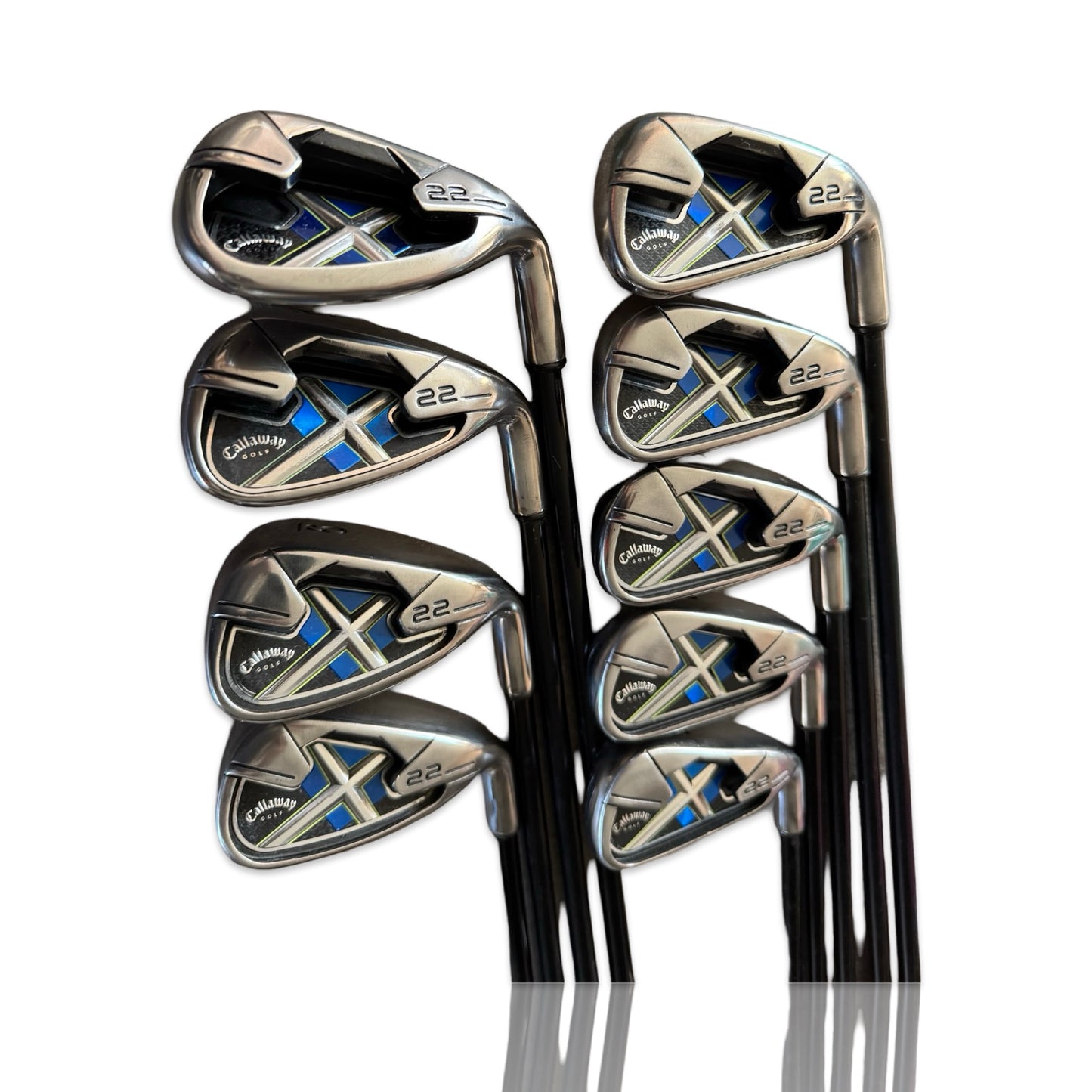 Callaway X22 Complete Stunning Iron Set 3-PW & SW Reg Flex Graphite