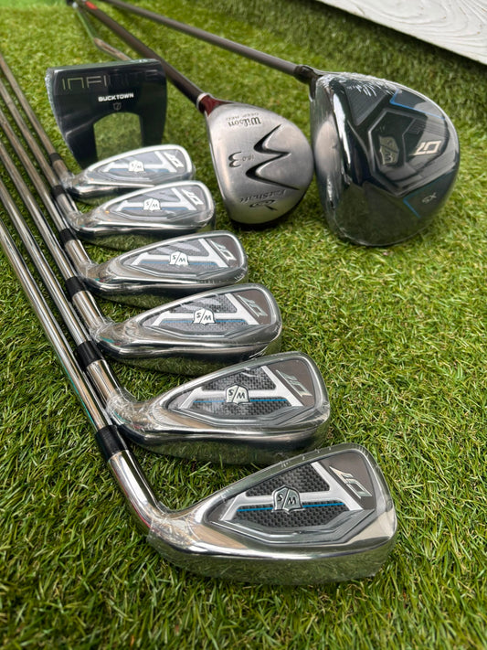 Brand New Wilson Staff D7 XS Golf Set, Brand New Driver & Irons, Brand New Infinite Bucktown Putter, Premium OUUL Stand Bag