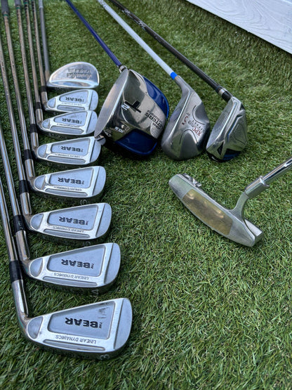 Jack Nicklaus Bear Iron Set + John Letters Driver + Woods + Bag – Full Starter Setup