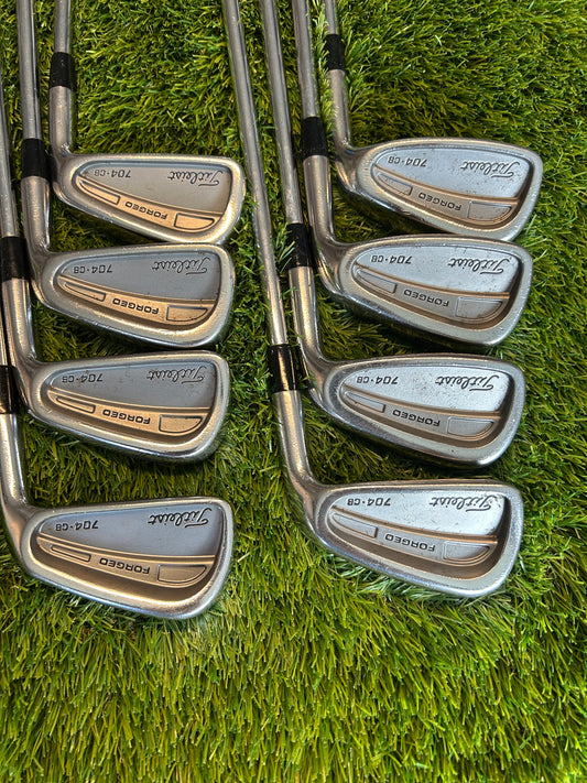 Titleist 704.CB Forged Iron set 3-PW Dynamic Gold R300 Steel Shaft Black Widow Grip - RH