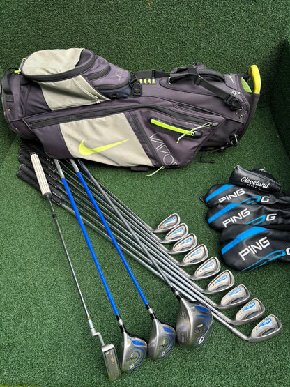 PING G2 / G5 Complete Golf Set – Cleveland Milled Putter & Nike Vapor Stand Bag