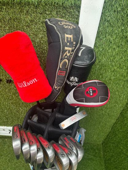 LEFT-HANDED Wilson Ultra Select Irons (3–SW) + Big Bertha Driver + Woods + Hybrid (14 Clubs)