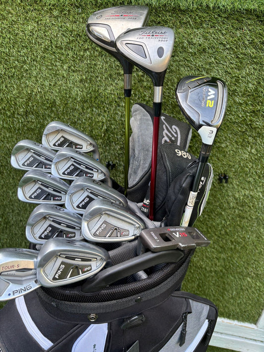 PING i20 Blue Dot Irons, TaylorMade M2 Rescue & New Cobra Ultralight Pro Bag Golf Set