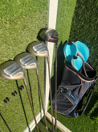 Ladies-Friendly Full Golf Set | Yonex Driver + Fazer Woods + Fazer HOT-1 Irons + Wilson Bag (13 Clubs)