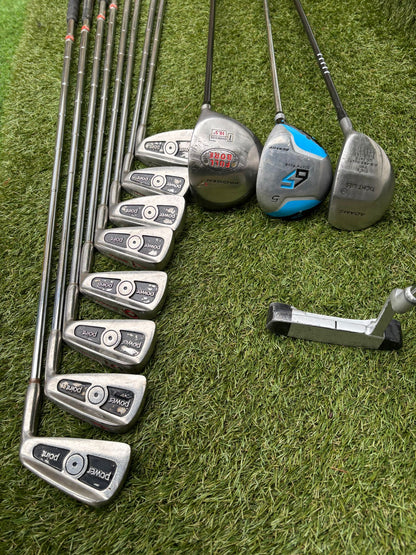 12 Club Complete Golf Set with Cavity-Back Irons & Stand Bag