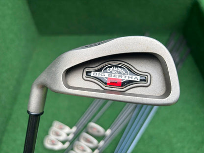 Callaway Big Bertha Left-Handed Golf Set – 3–SW Graphite Irons + 2 Drivers, 3 & 5 Woods