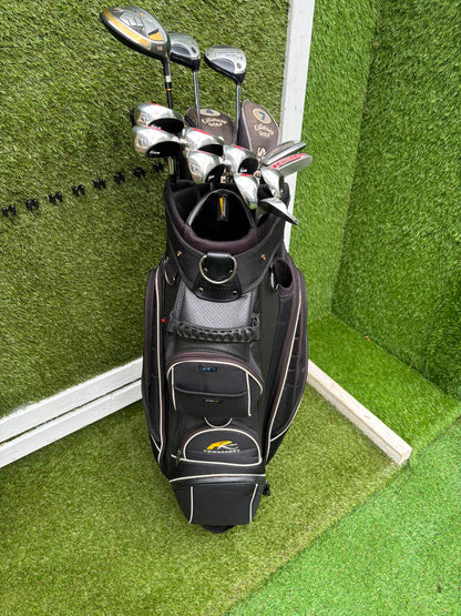 RAM Laser Hybrid Iron Set with GX7 Driver Wood, Steelhead Plus Woods & Powakaddy Bag
