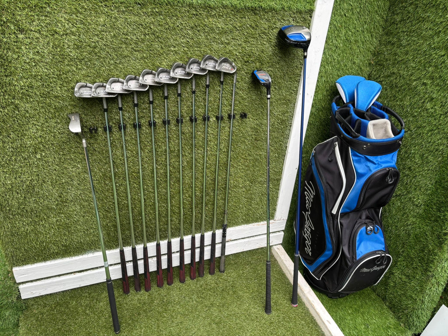 Z-Model II 3-SW Irons, Ping Zing 2 Red Dot 2 Iron, Driver, Hybrid & MacGregor Bag