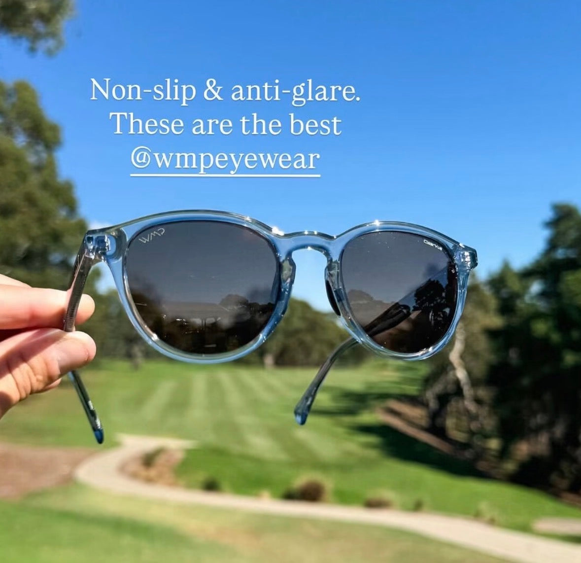 BIRDIE Golf Sunglasses Denim Blue by WMP Eyewear, Polarized