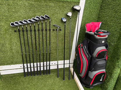 John Letters Trilogy T5 Graphite Iron Set + Woods & Motocaddy Bag