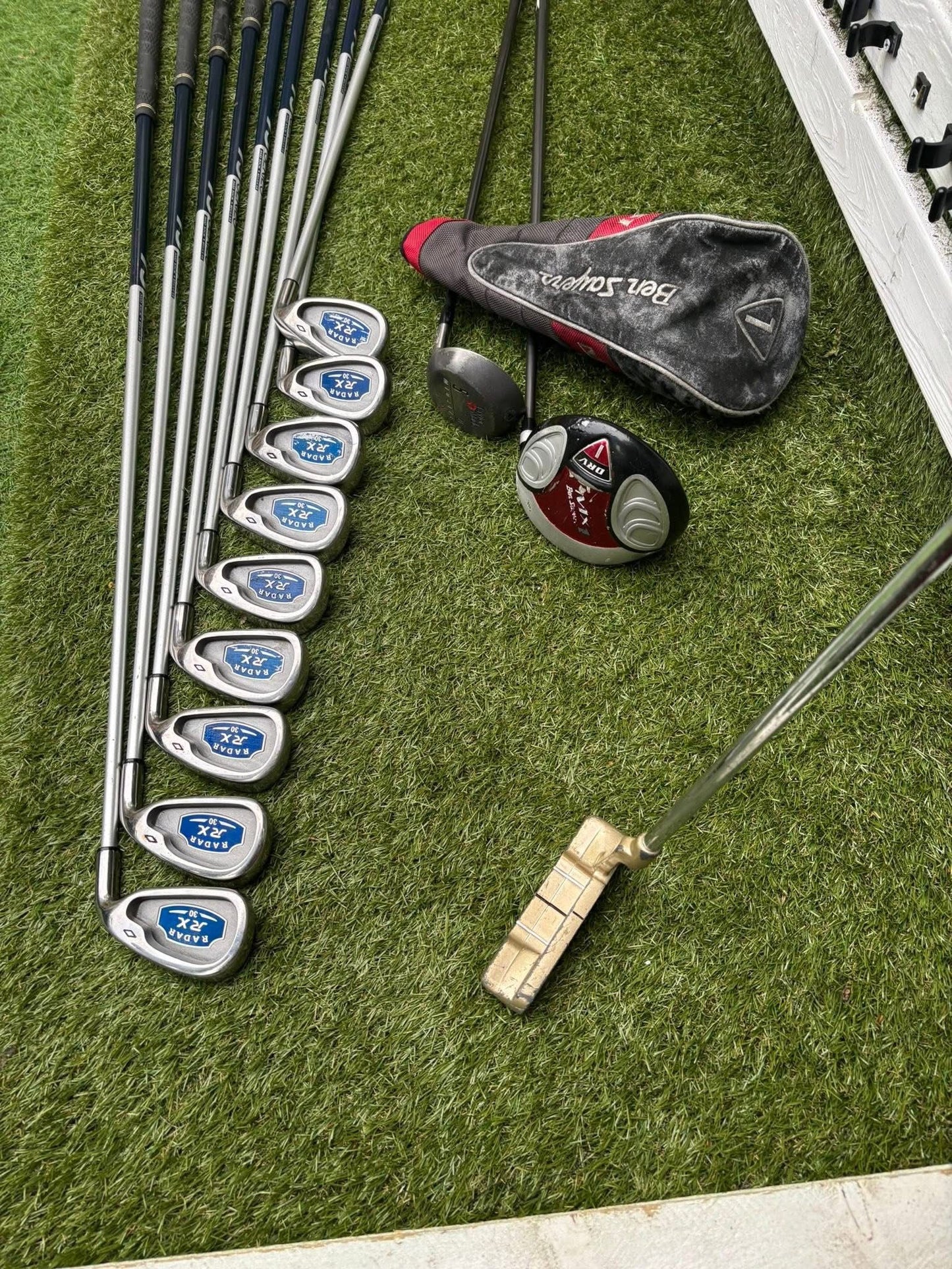 Full Golf Set | Adam RX Graphite Irons + Ben Sayers MX1 Driver + TaylorMade 5 Wood + Memphis LX Putter + Dunlop Stand Bag £120.00